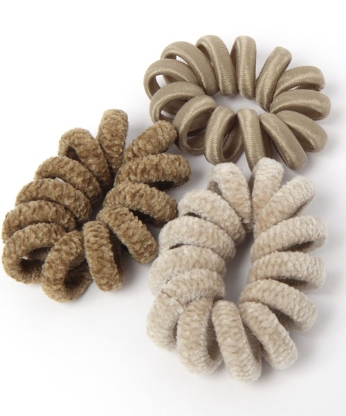 LEPSIM（レプシィム）の「5セットグルグルヘアゴム　179758（ヘアゴム・レディース・ブラウン/カーキ/グレー・ONE SIZE）」の7枚目の写真