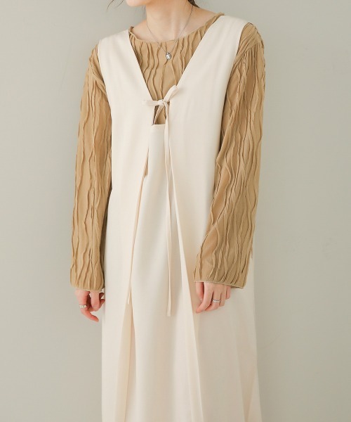 Bab（バブ）の「シワシワトップス（Tシャツ/カットソー・レディース・ブラック/アイボリー/ライトグリーン/パープル/ベージュ・FREE）」の21枚目の写真