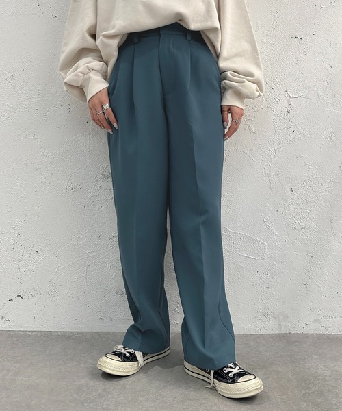 apres jour mignon（アプレジュールミニョン）の「カラーゆるテーパードパンツ【ZOZOTOWN限定アイテム】（その他パンツ・レディース・ピンク/オレンジ/ブルー/グリーン・SMALL/MEDIUM/X-LARGE）」の3枚目の写真