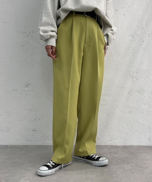apres jour mignon（アプレジュールミニョン）の「カラーゆるテーパードパンツ【ZOZOTOWN限定アイテム】（その他パンツ・レディース・ピンク/オレンジ/ブルー/グリーン・SMALL/MEDIUM/X-LARGE）」の5枚目の写真