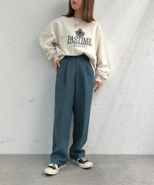 apres jour mignon（アプレジュールミニョン）の「カラーゆるテーパードパンツ【ZOZOTOWN限定アイテム】（その他パンツ・レディース・ピンク/オレンジ/ブルー/グリーン・SMALL/MEDIUM/X-LARGE）」の19枚目の写真