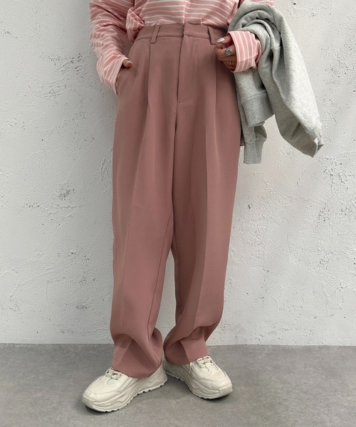 apres jour mignon（アプレジュールミニョン）の「カラーゆるテーパードパンツ【ZOZOTOWN限定アイテム】（その他パンツ・レディース・ピンク/オレンジ/ブルー/グリーン・SMALL/MEDIUM/X-LARGE）」の13枚目の写真