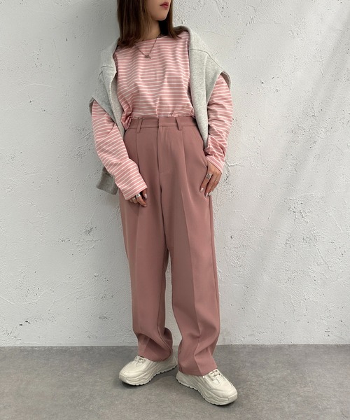 apres jour mignon（アプレジュールミニョン）の「カラーゆるテーパードパンツ【ZOZOTOWN限定アイテム】（その他パンツ・レディース・ピンク/オレンジ/ブルー/グリーン・SMALL/MEDIUM/X-LARGE）」の11枚目の写真