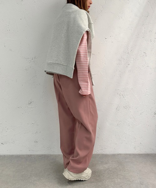 apres jour mignon（アプレジュールミニョン）の「カラーゆるテーパードパンツ【ZOZOTOWN限定アイテム】（その他パンツ・レディース・ピンク/オレンジ/ブルー/グリーン・SMALL/MEDIUM/X-LARGE）」の14枚目の写真