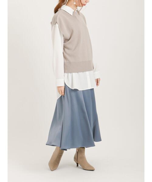 Te chichi（テチチ）の「スリットスリーブレギュラーシャツ（シャツ/ブラウス・レディース・ブルー/ネイビー/オフホワイト・ﾌﾘ-）」の16枚目の写真