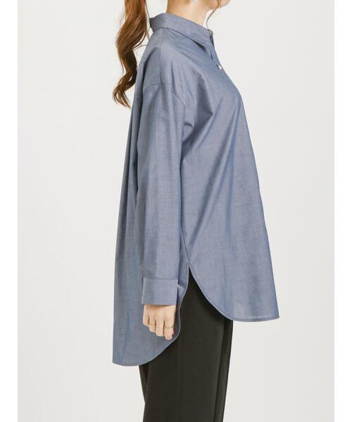 Te chichi（テチチ）の「スリットスリーブレギュラーシャツ（シャツ/ブラウス・レディース・ブルー/ネイビー/オフホワイト・ﾌﾘ-）」の21枚目の写真