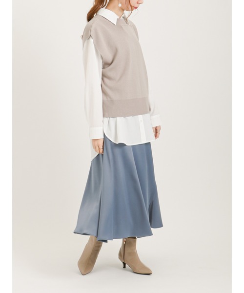 Te chichi（テチチ）の「スリットスリーブレギュラーシャツ（シャツ/ブラウス・レディース・ブルー/ネイビー/オフホワイト・ﾌﾘ-）」の5枚目の写真