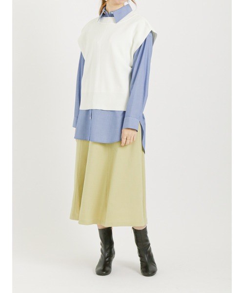 Te chichi（テチチ）の「スリットスリーブレギュラーシャツ（シャツ/ブラウス・レディース・ブルー/ネイビー/オフホワイト・ﾌﾘ-）」の6枚目の写真