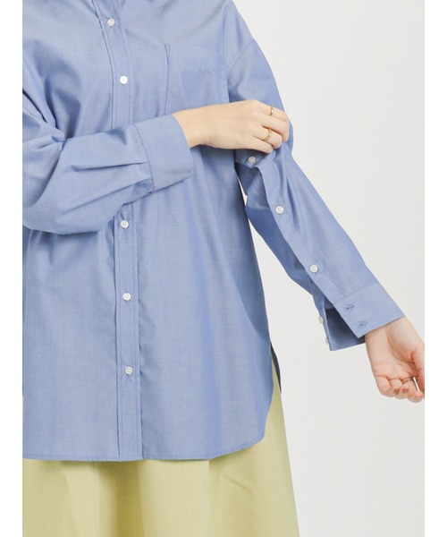 Te chichi（テチチ）の「スリットスリーブレギュラーシャツ（シャツ/ブラウス・レディース・ブルー/ネイビー/オフホワイト・ﾌﾘ-）」の7枚目の写真