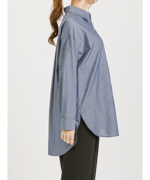 Te chichi（テチチ）の「スリットスリーブレギュラーシャツ（シャツ/ブラウス・レディース・ブルー/ネイビー/オフホワイト・ﾌﾘ-）」の10枚目の写真