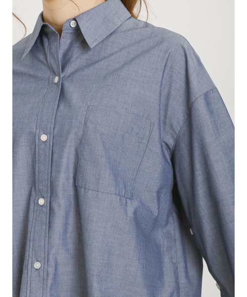 Te chichi（テチチ）の「スリットスリーブレギュラーシャツ（シャツ/ブラウス・レディース・ブルー/ネイビー/オフホワイト・ﾌﾘ-）」の13枚目の写真