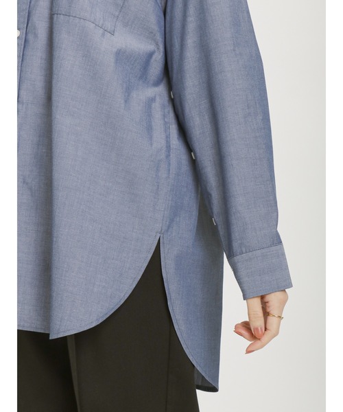 Te chichi（テチチ）の「スリットスリーブレギュラーシャツ（シャツ/ブラウス・レディース・ブルー/ネイビー/オフホワイト・ﾌﾘ-）」の14枚目の写真