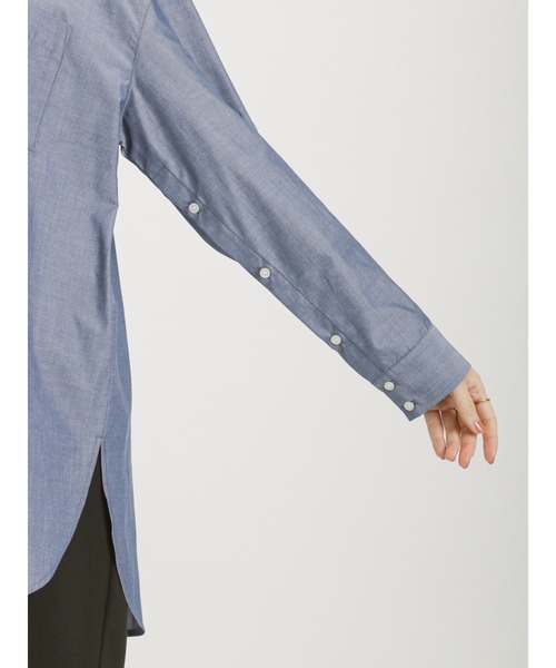 Te chichi（テチチ）の「スリットスリーブレギュラーシャツ（シャツ/ブラウス・レディース・ブルー/ネイビー/オフホワイト・ﾌﾘ-）」の15枚目の写真