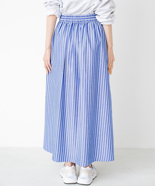 haco!(ハコ)の「気がねなくラクさせてくれる甘やかしフレアースカート by que made me(スカート・レディース・ベージュ系その他/ブルー系その他・SMALL/MEDIUM/LARGE/X-LARGE)」の18枚目の写真