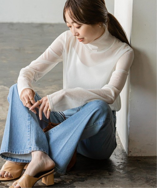 NOBLEシアースキニーハイネックTOPS セール】《追加》シアースキニーハイネックTOPS 6（Tシャツ