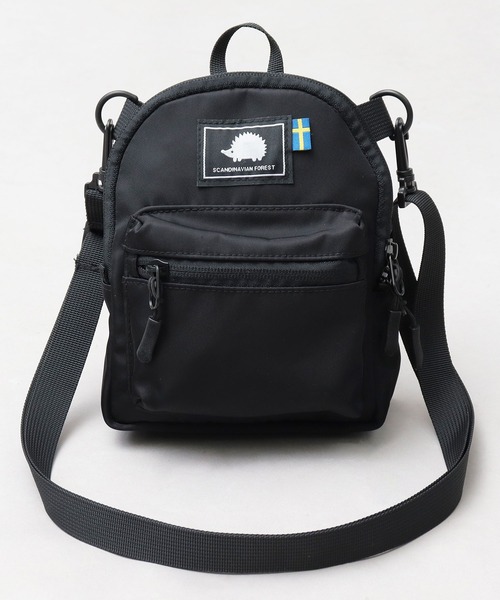 SCANDINAVIAN FOREST（スカンジナビアン・フォレスト）の「撥水ナイロン 軽量 ミニリュック型 ポシェット（ショルダーバッグ・レディース・グレー/ブラック/ベージュ/ブラウン/ブルー・FREE）」の20枚目の写真