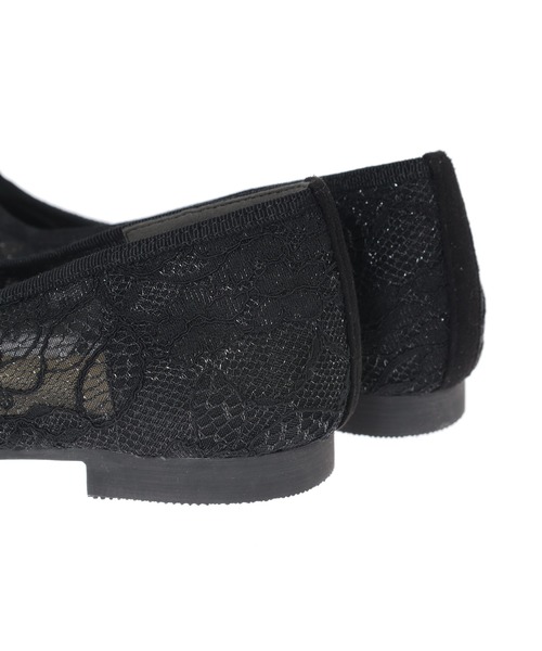 Edit Sheen（エディットシーン）の「レースフラットシューズ（パンプス・レディース・アイボリー/ブラック・23.0cm/23.5cm/22.5cm/24.0cm/24.5cm）」の8枚目の写真
