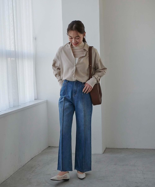 Edit Sheen（エディットシーン）の「レースフラットシューズ（パンプス・レディース・アイボリー/ブラック・23.0cm/23.5cm/22.5cm/24.0cm/24.5cm）」の4枚目の写真