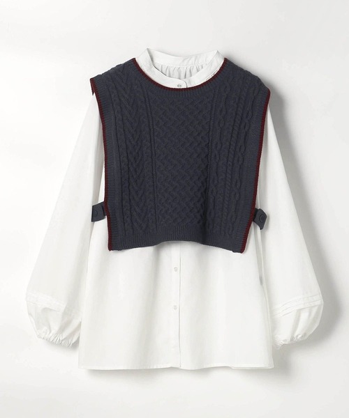 179/WG(イチナナキュウダブルジー)の「ベスト+チュニックブラウスSET(ベスト・レディース・グレー/ブルー/オフホワイト・FREE)」の17枚目の写真