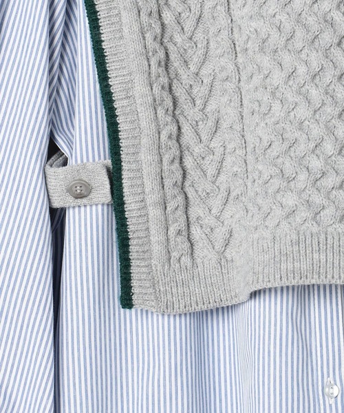 179/WG(イチナナキュウダブルジー)の「ベスト+チュニックブラウスSET(ベスト・レディース・グレー/ブルー/オフホワイト・FREE)」の9枚目の写真