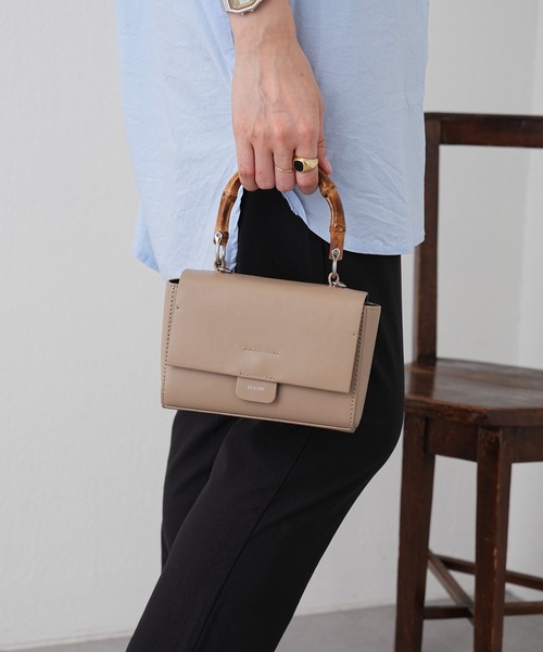 Pal collection(パルコレクション)の「《BEAURE/ビュレ》バンブーハンドルショルダーバック(ショルダーバッグ・レディース・グレー系その他/パープル/グリーン/ブラック・FREE)」の15枚目の写真