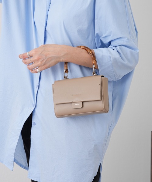 Pal collection(パルコレクション)の「《BEAURE/ビュレ》バンブーハンドルショルダーバック(ショルダーバッグ・レディース・グレー系その他/パープル/グリーン/ブラック・FREE)」の14枚目の写真