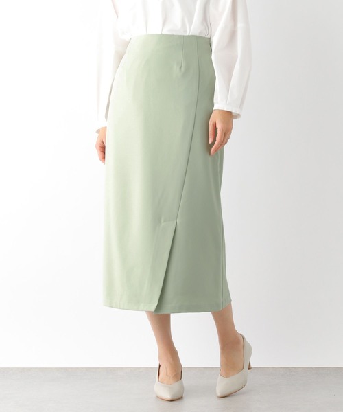 LEPSIM(レプシィム)の「キレイめフロントスリットスカート 173171(スカート・レディース・グリーン/ベージュ系その他/ブラック・LARGE/MEDIUM)」の3枚目の写真