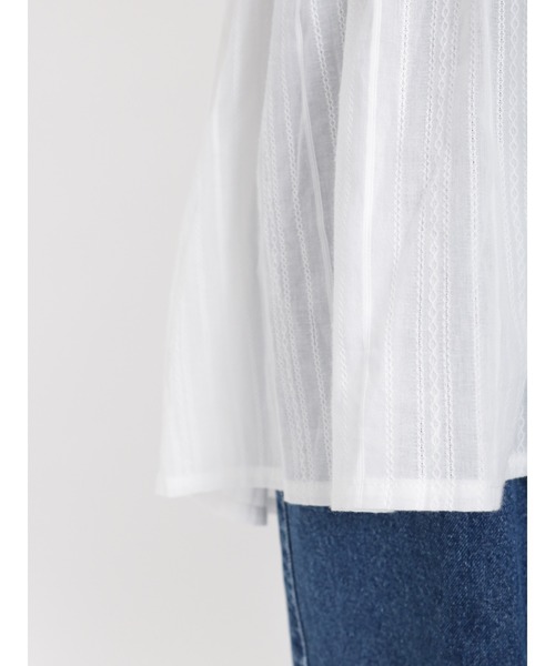 Samansa Mos2（サマンサ モスモス）の「オーバーレースブラウス（シャツ/ブラウス・レディース・オフホワイト/キナリ・ﾌﾘ-）」の5枚目の写真