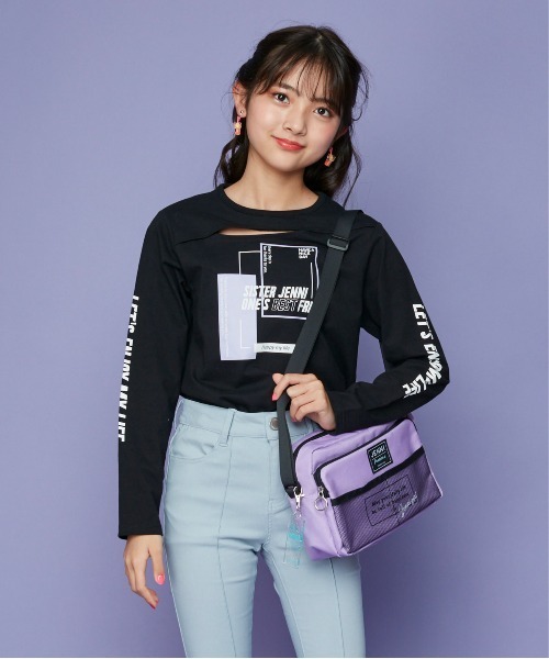 JENNI（ジェニィ）の「クリアチャーム付きショルダーバッグ（ショルダーバッグ・キッズ・ラベンダー/ブラック/オフホワイト・F）」の3枚目の写真