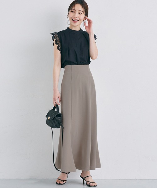 coca（coca）（コカ）の「カットカルゼマーメイドスカート（スカート・レディース・グレイッシュベージュ/ブラック・M/L）」の2枚目の写真