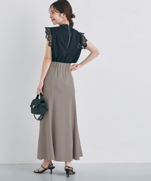 coca（coca）（コカ）の「カットカルゼマーメイドスカート（スカート・レディース・グレイッシュベージュ/ブラック・M/L）」の6枚目の写真