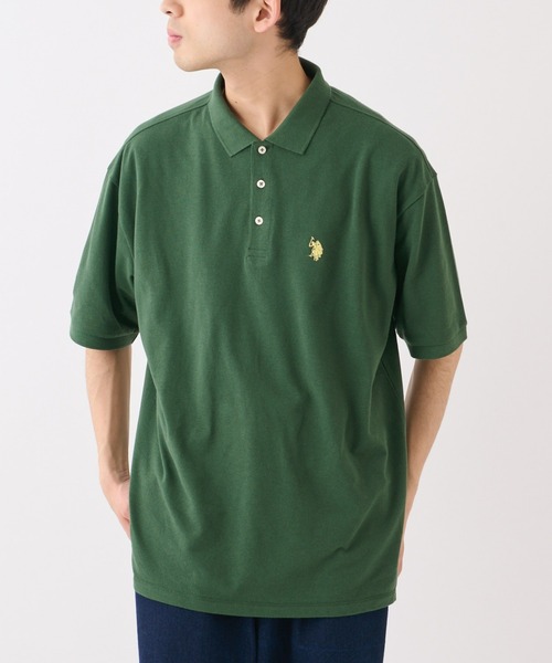 U.S. POLO ASSN.（ユーエスポロアッスン）の「【U.S. POLO ASSN】ワンポイント刺繍カノコポロ（ポロシャツ・メンズ・オフホワイト/ダークグリーン/ネイビー・MEDIUM/LARGE）」の15枚目の写真