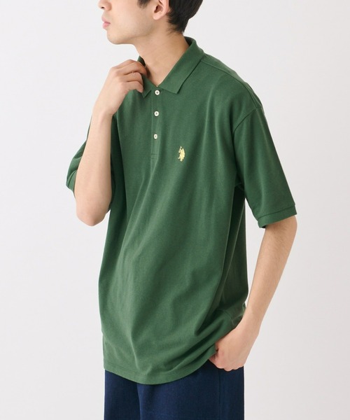 U.S. POLO ASSN.（ユーエスポロアッスン）の「【U.S. POLO ASSN】ワンポイント刺繍カノコポロ（ポロシャツ・メンズ・オフホワイト/ダークグリーン/ネイビー・MEDIUM/LARGE）」の16枚目の写真