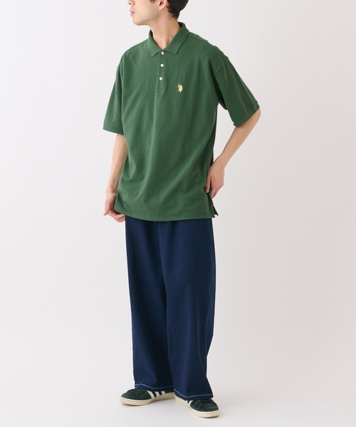 U.S. POLO ASSN.（ユーエスポロアッスン）の「【U.S. POLO ASSN】ワンポイント刺繍カノコポロ（ポロシャツ・メンズ・オフホワイト/ダークグリーン/ネイビー・MEDIUM/LARGE）」の19枚目の写真