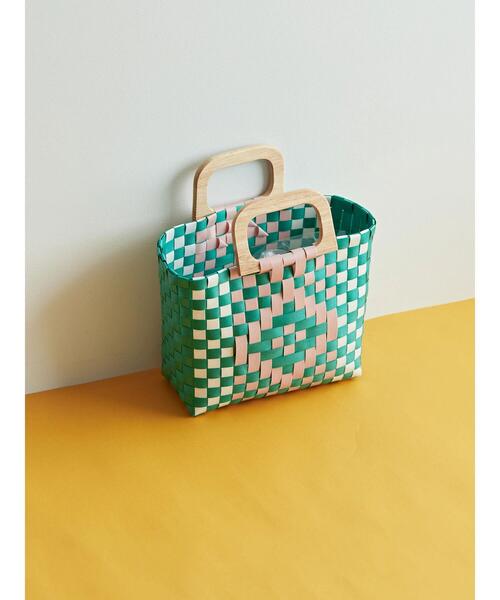 AMERICAN HOLIC(アメリカンホリック)の「ウッドハンドルカゴBAG(ハンドバッグ・レディース・イエロー/グリーン・FREE)」の6枚目の写真