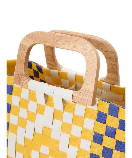 AMERICAN HOLIC(アメリカンホリック)の「ウッドハンドルカゴBAG(ハンドバッグ・レディース・イエロー/グリーン・FREE)」の9枚目の写真