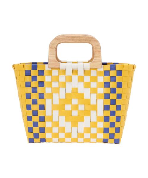 AMERICAN HOLIC(アメリカンホリック)の「ウッドハンドルカゴBAG(ハンドバッグ・レディース・イエロー/グリーン・FREE)」の12枚目の写真