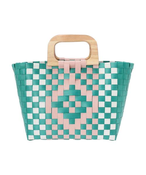 AMERICAN HOLIC(アメリカンホリック)の「ウッドハンドルカゴBAG(ハンドバッグ・レディース・イエロー/グリーン・FREE)」の13枚目の写真