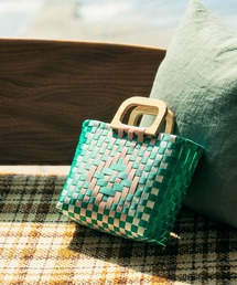 AMERICAN HOLIC | ウッドハンドルカゴＢＡＧ(ハンドバッグ)