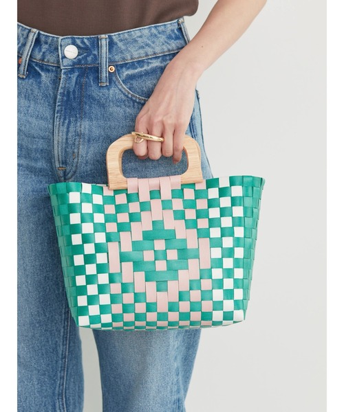 AMERICAN HOLIC(アメリカンホリック)の「ウッドハンドルカゴBAG(ハンドバッグ・レディース・イエロー/グリーン・FREE)」の20枚目の写真