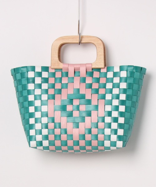 AMERICAN HOLIC(アメリカンホリック)の「ウッドハンドルカゴBAG(ハンドバッグ・レディース・イエロー/グリーン・FREE)」の18枚目の写真