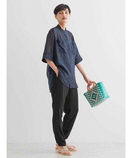 AMERICAN HOLIC(アメリカンホリック)の「ウッドハンドルカゴBAG(ハンドバッグ・レディース・イエロー/グリーン・FREE)」の3枚目の写真