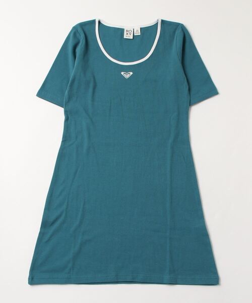 ROXY（ロキシー）の「ROXY/ロキシー 半袖ワンピース RDR232020（ワンピース・レディース・ブラウン系その他/ブルー/ブラック×ホワイト/ブラック・L/M）」の4枚目の写真