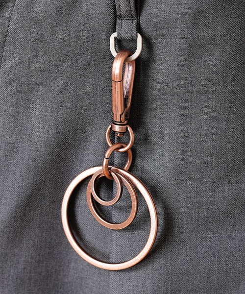 an meets zakka（アンミツザッカ）の「an meets zakka ３連サークルカラビナキーリング（キーホルダー・メンズ・シルバー系その他/シルバー/ブロンズ/アンティークゴールド/アンティークシルバー・ONE SIZE/ONESIZE）」の5枚目の写真