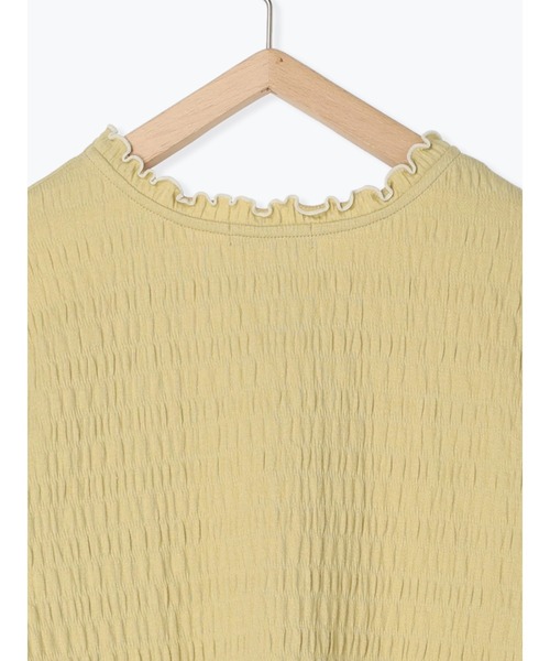 Samansa Mos2(サマンサ モスモス)の「カットシャーリング配色メロー半袖カットソー(Tシャツ/カットソー・レディース・ブラック/オフホワイト/ブラウン/グリーン・F)」の11枚目の写真