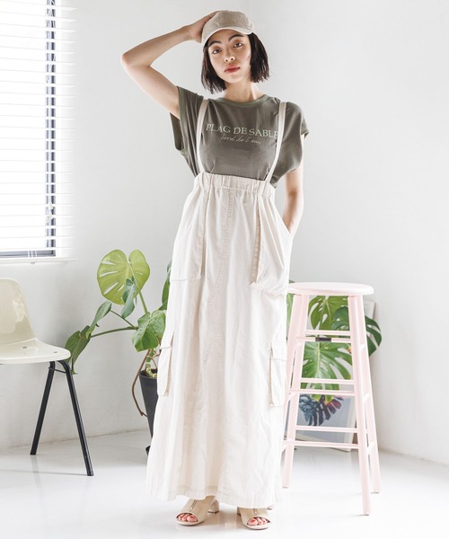 BAYFLOW（ベイフロー）の「楊柳ロゴＴ（Tシャツ/カットソー・レディース・テラコッタ/ブラック/カーキ/オフホワイト・FREE）」の17枚目の写真