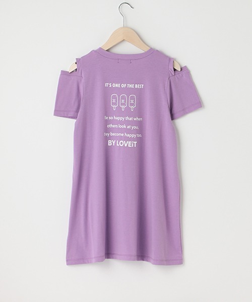 by LOVEiT（バイラビット）の「肩見せアイスバーワンピース（ワンピース・キッズ・ブラック/エメラルド/ホワイト/ラベンダー・120cm/140cm/150cm/160cm/130cm）」の8枚目の写真