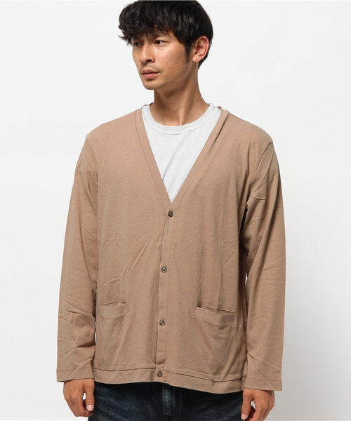 OUTLET(アウトレット)の「【Ciaopanic】32/-弱撚天竺V/Nカーディガン(カーディガン/ボレロ・メンズ・ブラウン・MEDIUM/LARGE)」の2枚目の写真