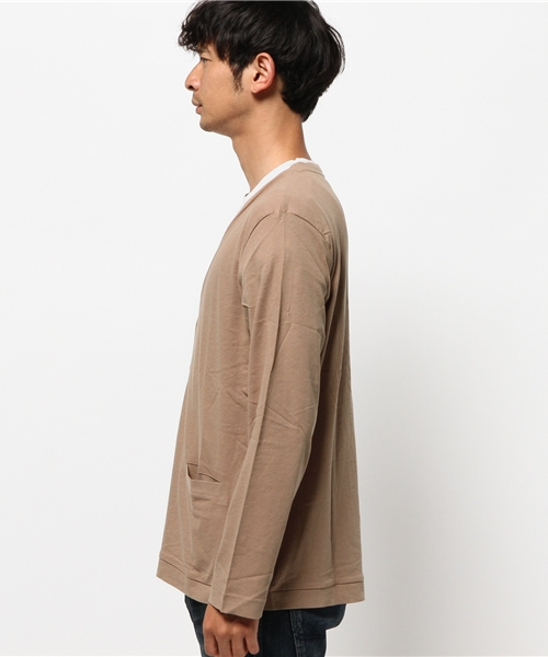 OUTLET(アウトレット)の「【Ciaopanic】32/-弱撚天竺V/Nカーディガン(カーディガン/ボレロ・メンズ・ブラウン・MEDIUM/LARGE)」の3枚目の写真