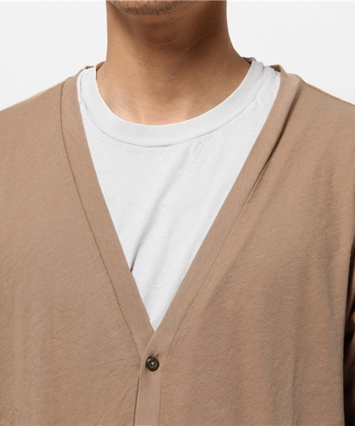OUTLET(アウトレット)の「【Ciaopanic】32/-弱撚天竺V/Nカーディガン(カーディガン/ボレロ・メンズ・ブラウン・MEDIUM/LARGE)」の6枚目の写真